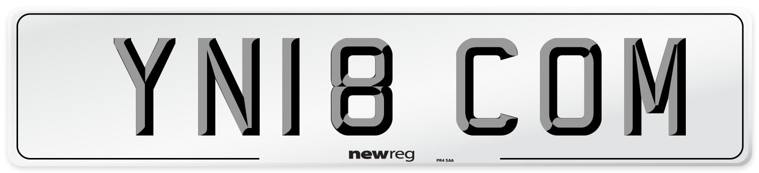 YN18 COM Number Plate from New Reg